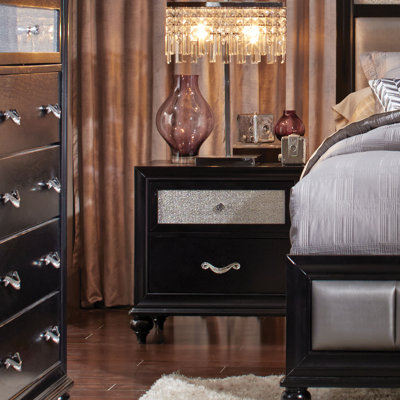 Dasher 2-drawer Nightstand Black
