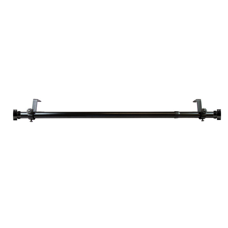Tringle à rideaux simple réglable 48 à 28 0,81 po, Noir, H 2,5 po x l 170 po x P 2 po
