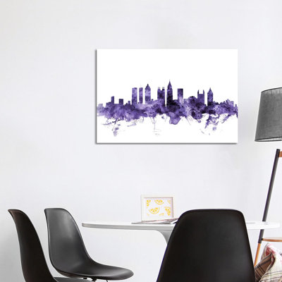 Atlanta, Georgia Skyline by Michael Tompsett - Wrapped Canvas Print