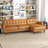 Allison Right-Facing Tan Leather Sectional Sofa