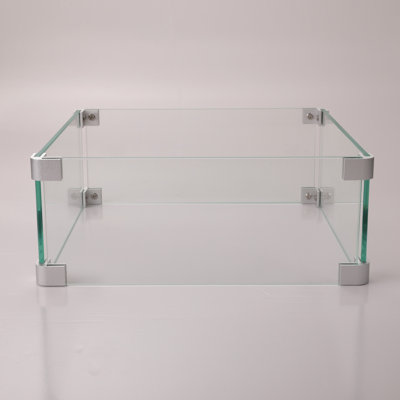Résistance aux obstacles de table pare-feu transparente carrée, 14,4 po x 14,4 po, cloison de 2,5 lb, 14,4 po x 5,38 po