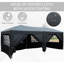 Pop Up Gazebo 3 x 6m with 6 Side Walls Carry Bag Waterproof Black