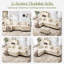 Canapé modulaire en forme de U de 116 po avec deux repose-pieds, canapé modulaire en velours côtelé 3 places pour le salon-104265829