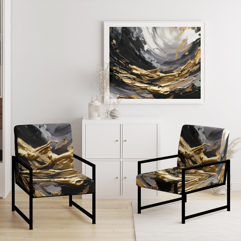 Fauteuil d'appoint Centeio, Noir, noir, noir, noir