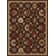 Tapis de zone brune floral percy