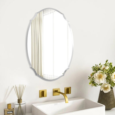 Robbyn Glass Flat Wall Vanity Mirror