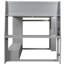 Lit mezzanine en bois avec bureau-876672428