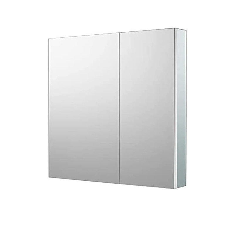 30" W x 27.5" H Two-Door Bathroom Medicine Cabinet with Mirror, Recessed or Surface Mount Bathroom Wall Cabinet