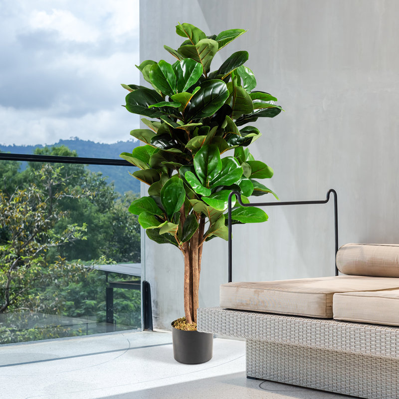 120 cm H Faux Moss Tree Plant in Plastic Pot