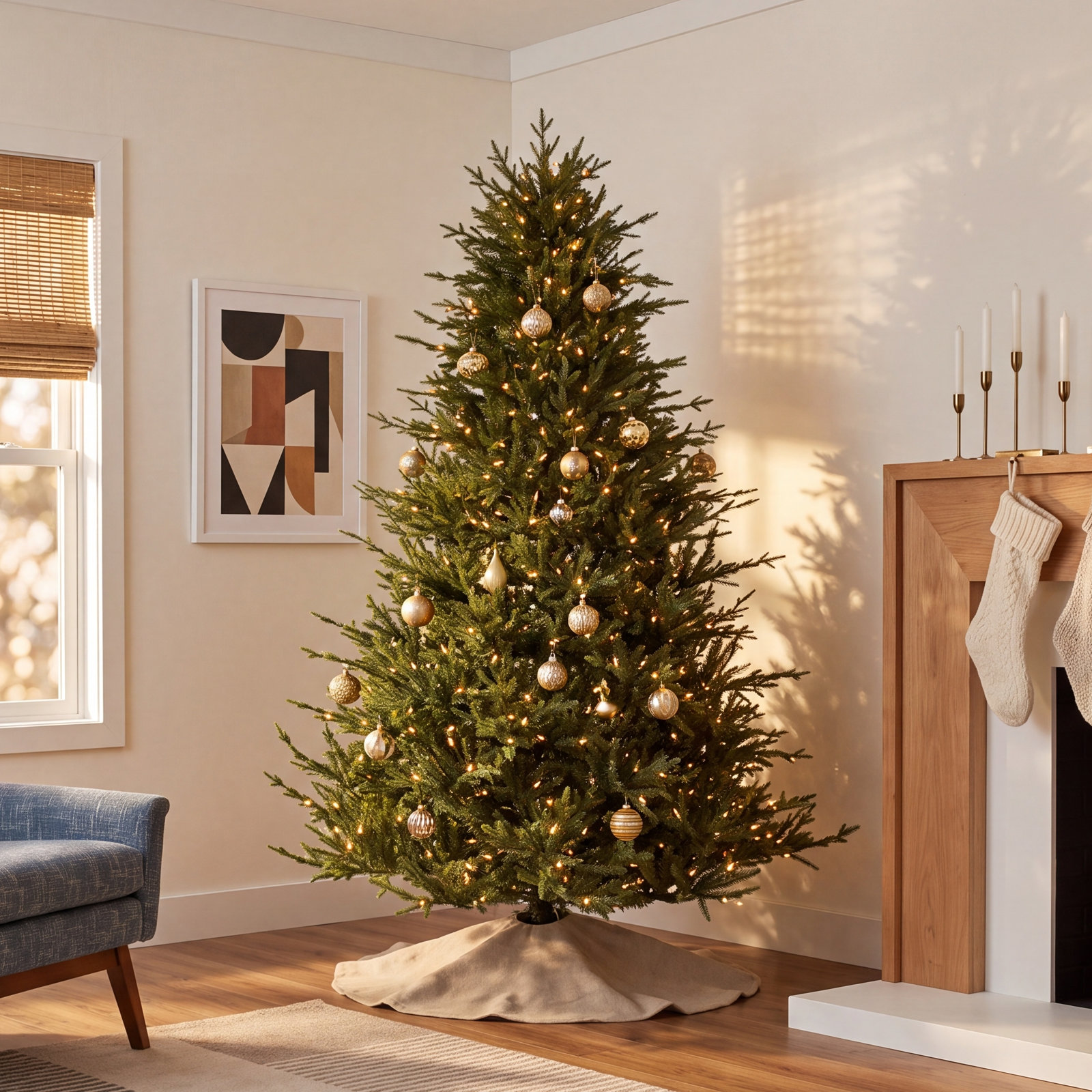 8.5' Pre-Lit Fir Christmas Tree, 8.5' H