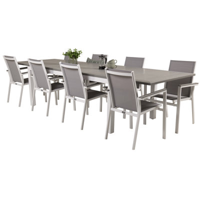 Jayesh 8 - Person Patio Dining Set with Extendable Rectangular Table