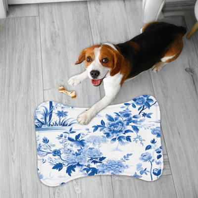Chinoiserie Design - 1 Piece Bone Shape Feeding Mat