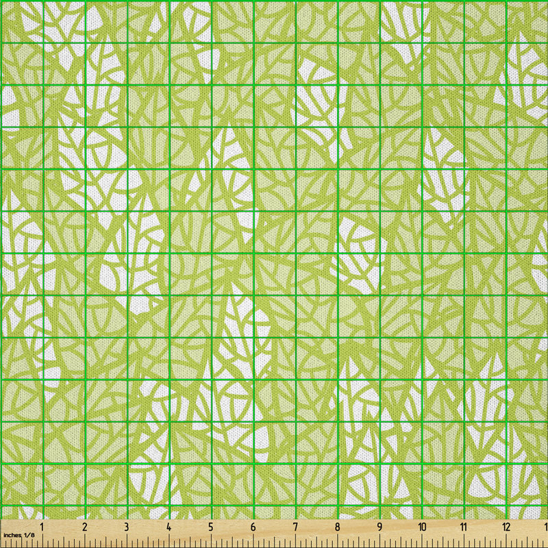 Dael Leaves in The Springtime Greenery Bushes Ecology Garden Growth Fabric