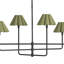 Polly Metal Chandelier (Natural Brass with White Scalloped Shade)-1545719544-1545719542