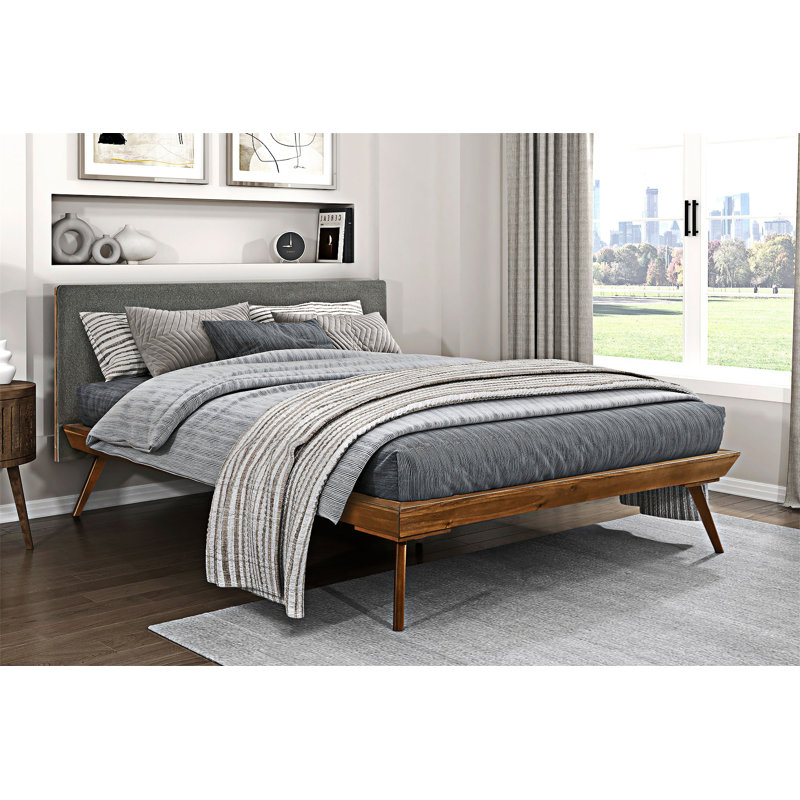 Upholstered Headboard Platm Bed, Full