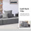 Canapé modulaire surdimensionné surdimensionné, ensemble de canapé de plancher Boucle de luxe, canapé convertible compressé, canapé spacieux rempli de mousse pour le salon, combinaison gratuite de 3 PC