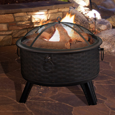 Round Steel Wood Burning Smokeless Fire Pit