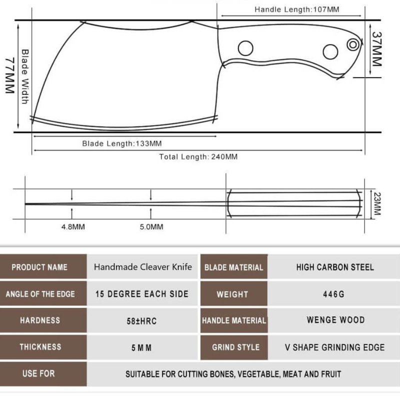 Seido Knives Choppa 5.2'' Cleaver