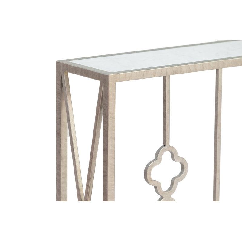 Console Petite Quatrefoil, Argent royal, Carrera Marble