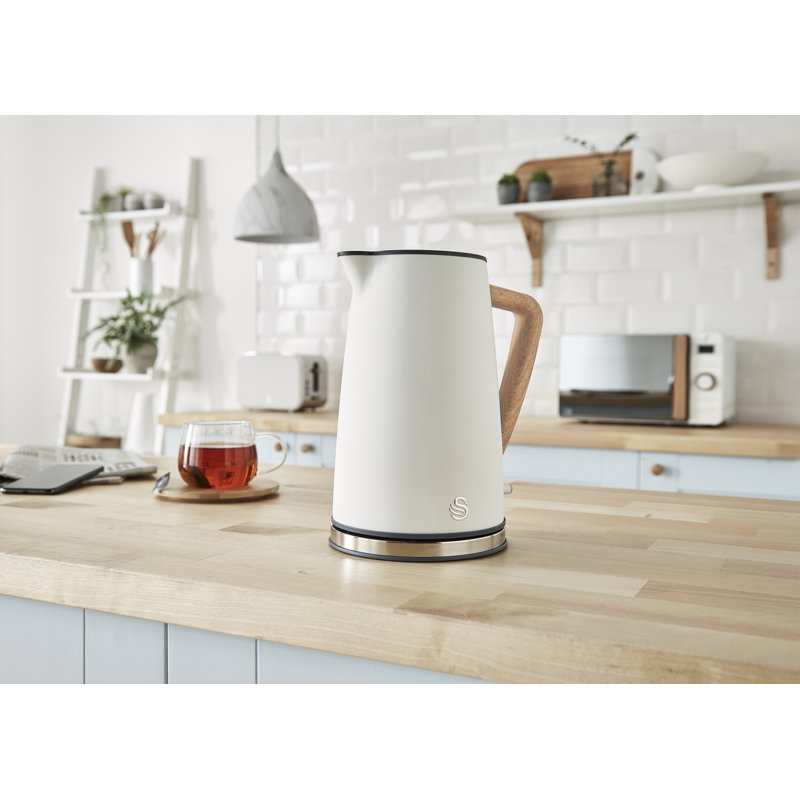 Swan 1.7L Nordic Style Cordless Kettle - White, White