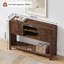 Ensemble table basse et console à motif ondulé