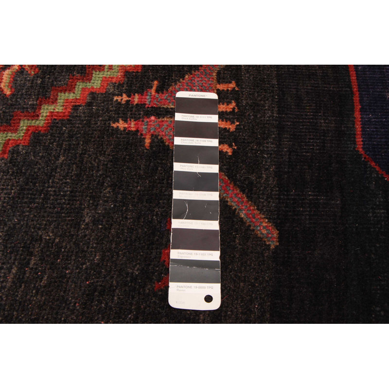 Tapis noir Konya Anatolian 4 pi 3 po x 9 pi 4 po