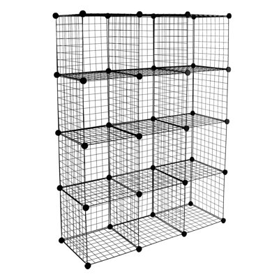 Mount-It! Wire Cube Storage Organizer - 12 Cubes