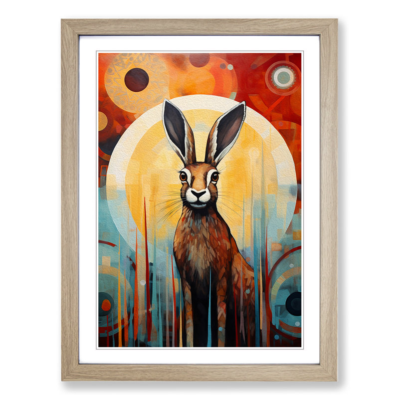 Hare Abstract Art - Framed Print
