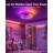 Lumary 20" Smart Ceiling Fans with Lights, RGBAI Rainbow Flow Lighting with Feather Projection, Flush Mount/Downrod for Low Profile or High Ceilings, Modern Bladeless Fan Light for Bedroom