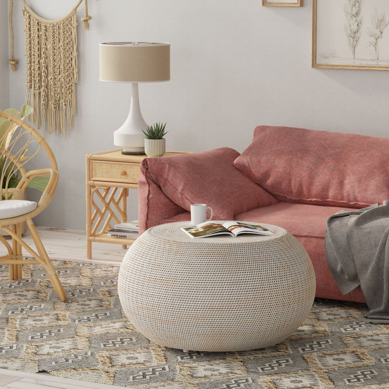 Andersen Solid Coffee Table, White-Wash