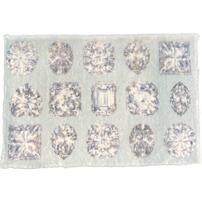 Geometric Area Rug, Rectangle 8' x 10', Dove