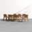 Anautica 8 - Person Wood Patio Dining Set with Oval Table