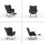 Chaise berçante en tissu avec repose-pieds Teddy-745856774