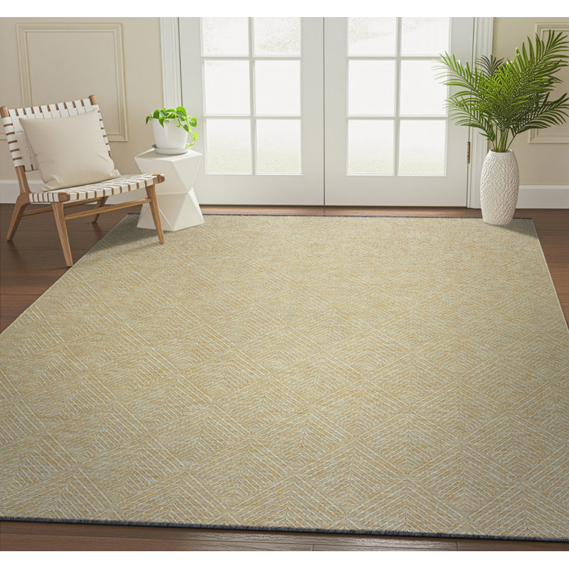 Tapis vert lavable en machine Breneisha, Rectangle 7 pi 9 po x 10 pi 3 po