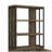 Rustic Oak Herringbone 2-Door Bookcase