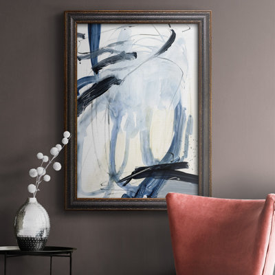 Indigo Swash II Premium Framed Canvas- Ready To Hang