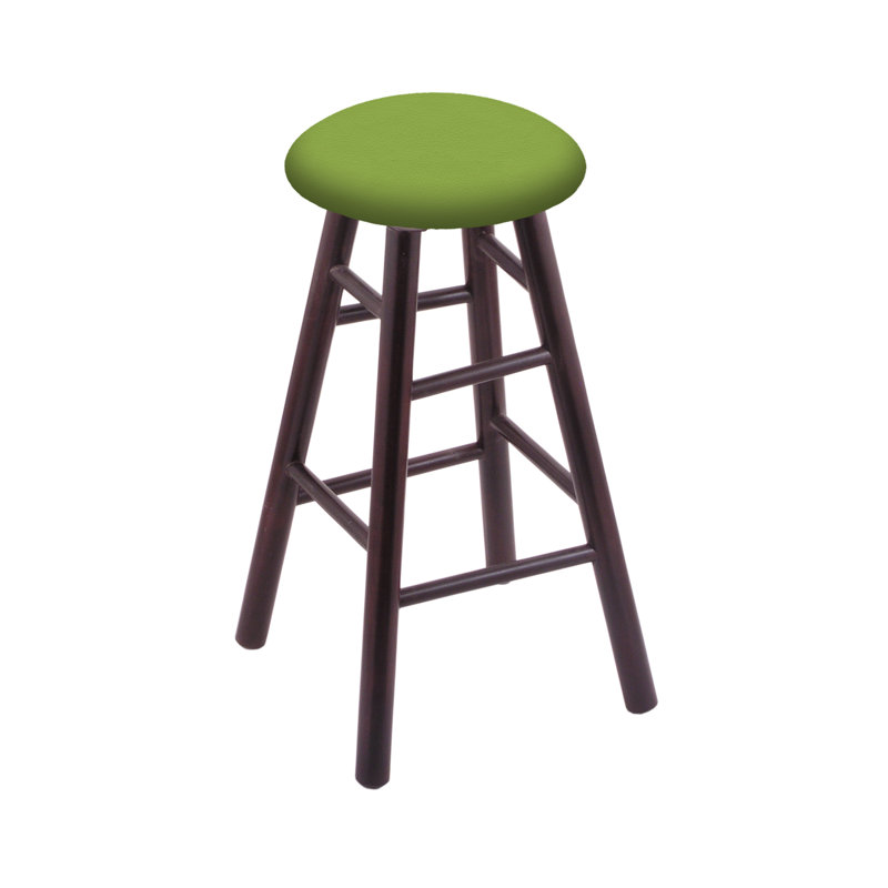 Swivel 30" Bar Stool, Dark Cherry Maple, Canter Kiwi Green
