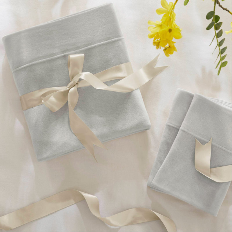 Ensemble de draps en tricot de coton toutes saisons