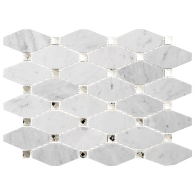 Triumph Stone and Glass 2'' x 4" Diamond Mosaic Wall & Floor Tile