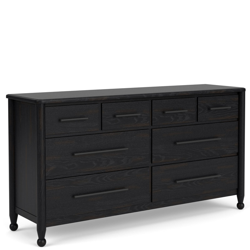 Commode 8 tiroirs Billie, Noir