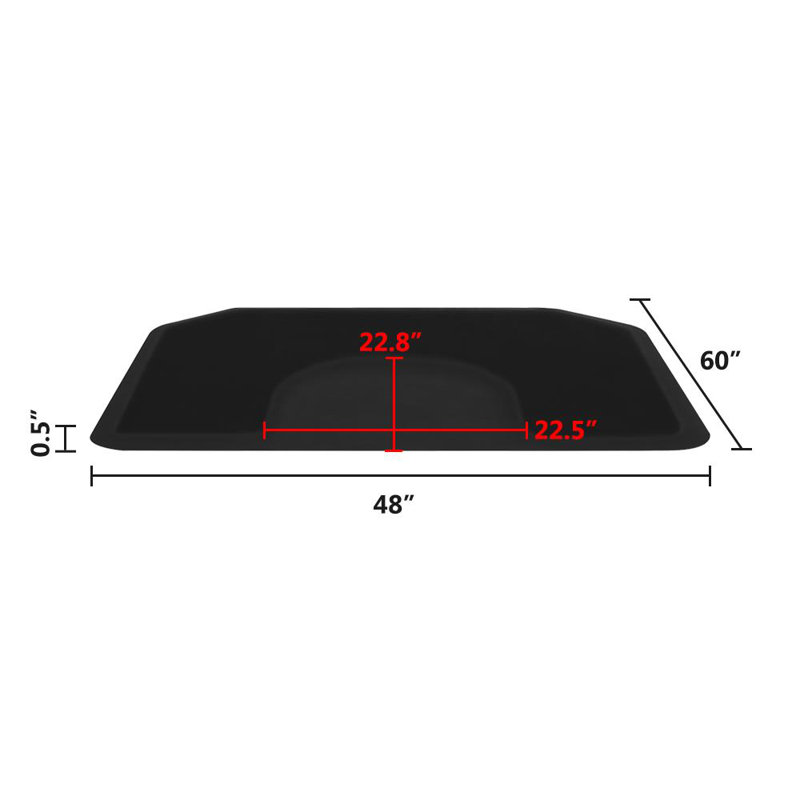 Tapis de chaise hexagonale de plancher dur