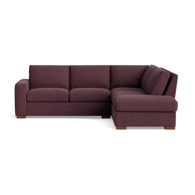 Couch Potato Sectional, Right Hand Facing, Performance Weave - Aubergine
