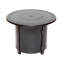 Hartwick 34" Round Gas Fire Pit Chat Table With Clear Glass Fire Beads
