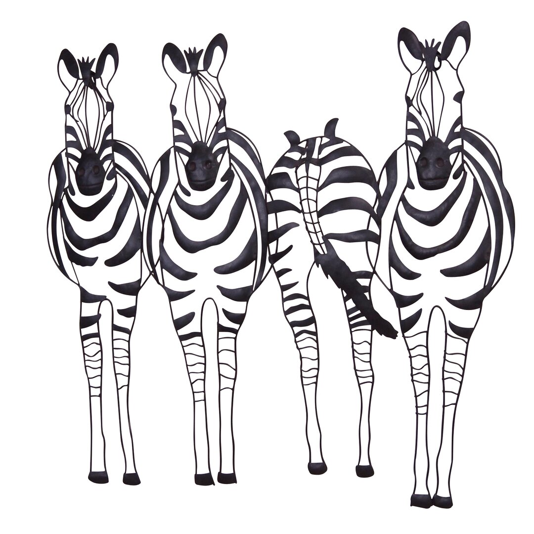 Wanddekoration Zebrafamilie