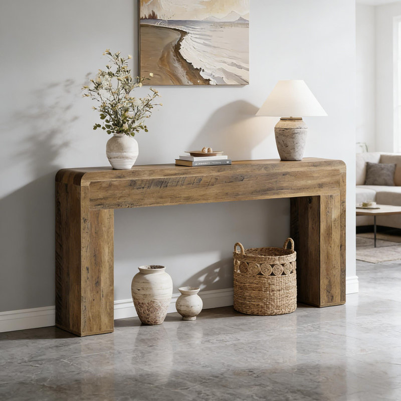 Raymond 70.9-Inch Country-Chic Wooden Console Table
