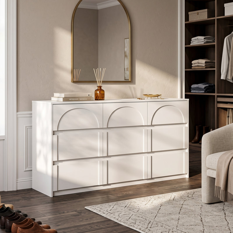 63 " W 9 - Drawer Dresser, White