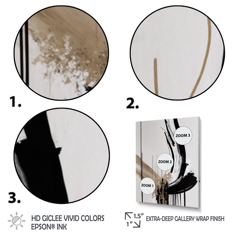 Golden Minimalist Abstract IV - impressions sur toile abstraites, H 20 po x l 12 po x P 1 po, Toile tendue
