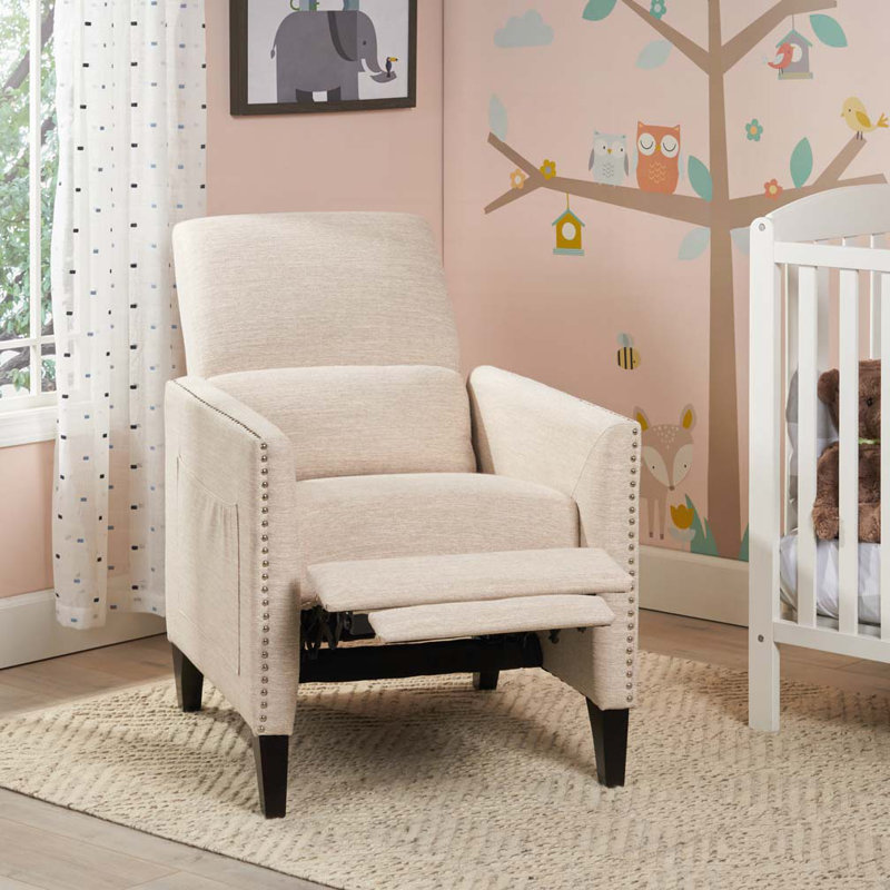 Fauteuil inclinable manuel standard Aresha de 26,25 po de largeur, Beige
