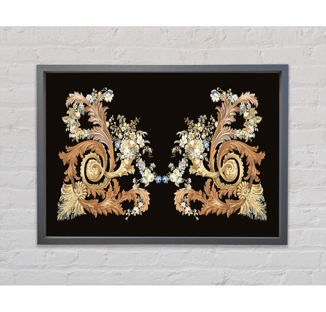 The Vintage Floral Pattern - Single Picture Frame Kunstdrucke auf Leinwand