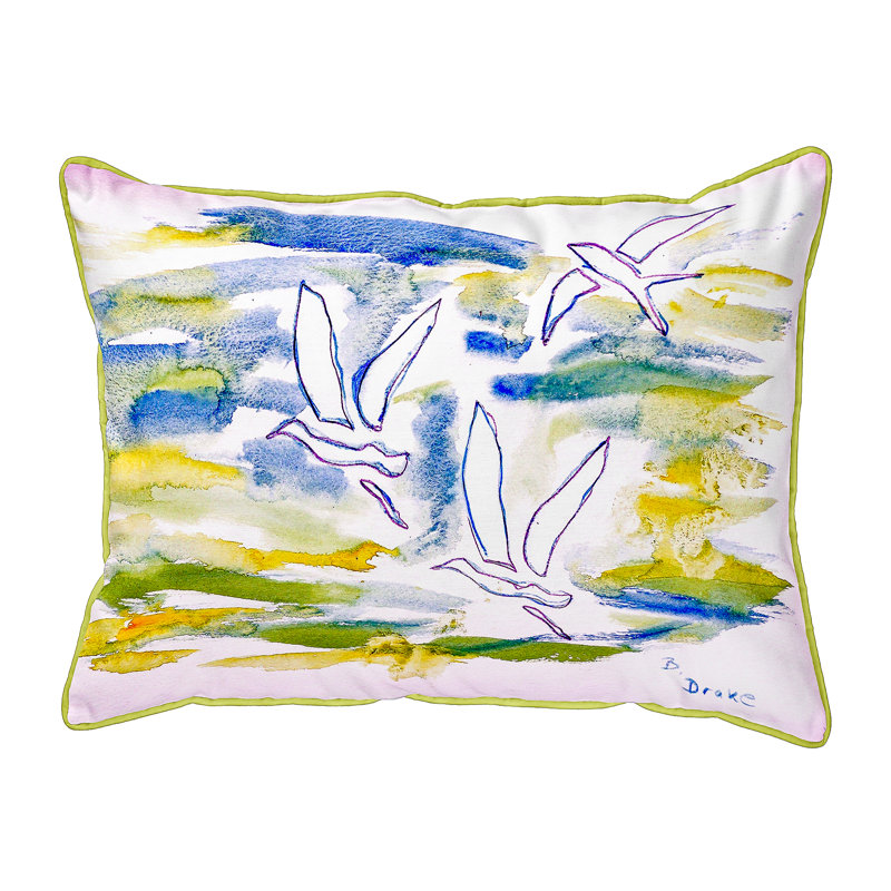 Housse et insert de coussin rectangulaire Three Gulls, 11 po x 14 po